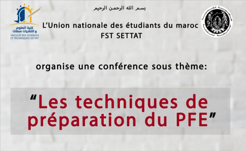 Les Techniques de préparation du PFE – FST Settat